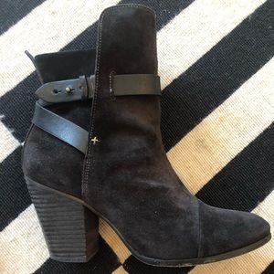 Black suede Rag & Bone Ankle boots